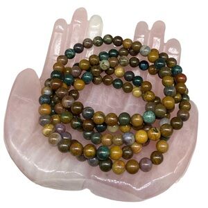 6mm Ocean Jasper Stretch Bracelet Beads Beaded Crystal Stone Gemstone Boho